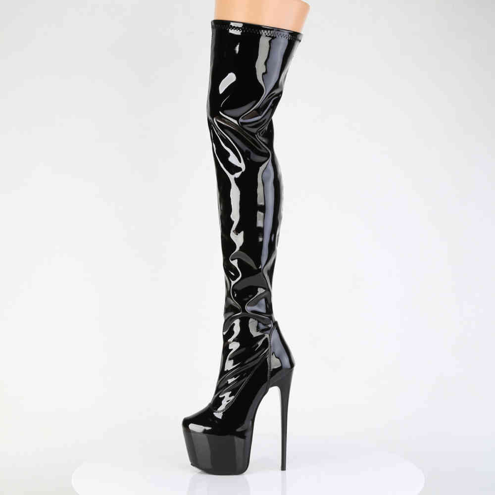 Pleaser - JUBILANT-3000 Plateau overknee Laarzen - Zwart